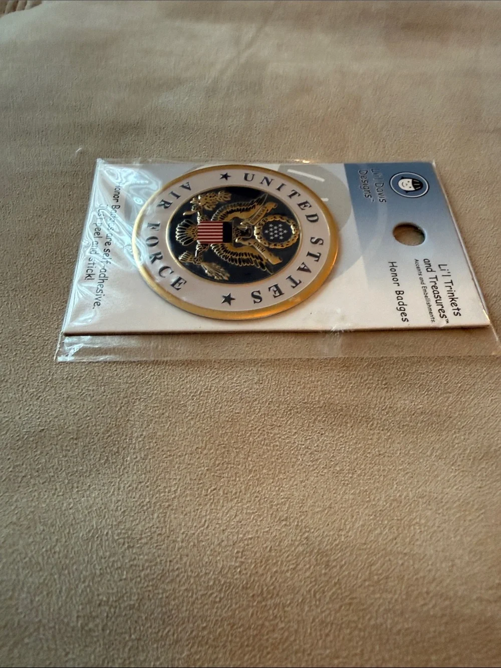 Li'l Davis Designs United States Air Force Gold Honor Badge NWT